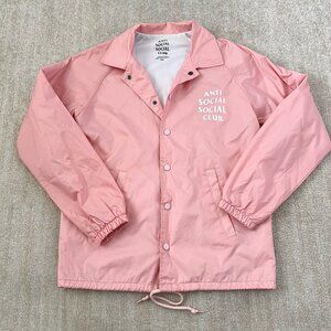Anti Social Social Club ASSC Windbreaker Coaches Jacket XS Pink